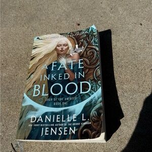 💛 3 for $15💛 A Fate Inked in Blood by Danielle L. Jensen - Teal & Brown Cover